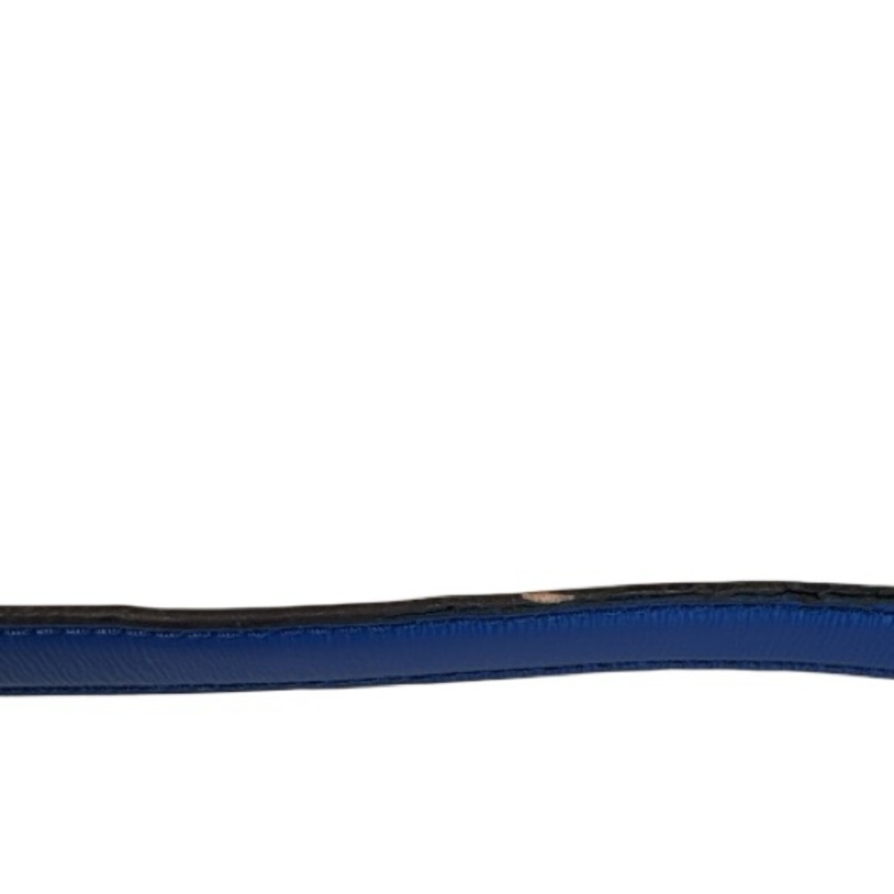 Tignanello Leather Crossbody Bag Blue Adjustable Strap Colorful Striped Lining - Picture 14 of 15